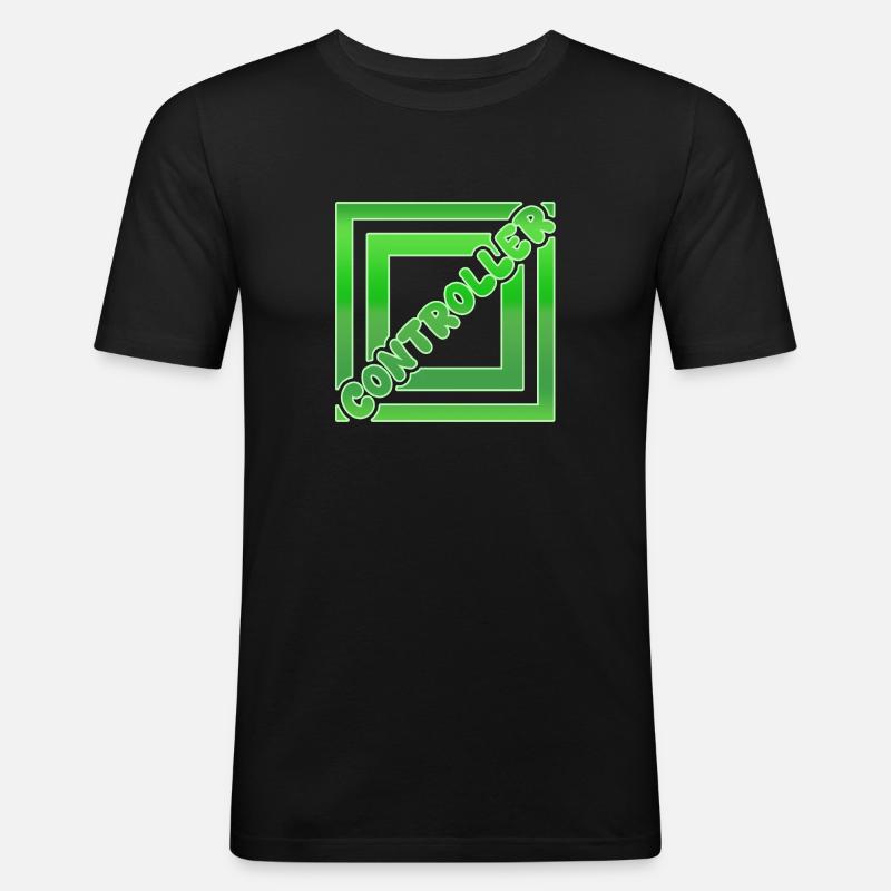 Controller - Männer Slim Fit T-Shirt - Schwarz