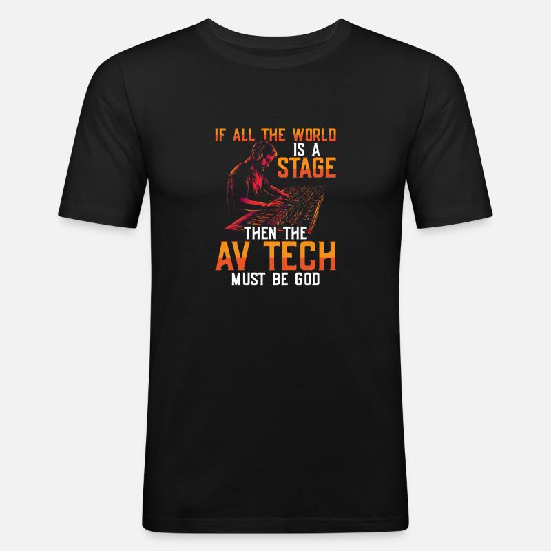 AV-Technik AV-Techniker Audiovisueller Techniker - Männer Slim Fit T-Shirt - Schwarz