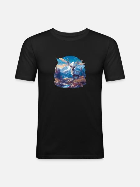 Renne Renne - T-shirt près du corps Homme - noir