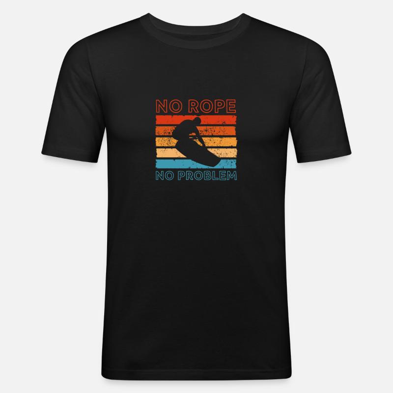 Wakeboard Wakeboarder Wakeboarding Geschenk - Männer Slim Fit T-Shirt - Schwarz