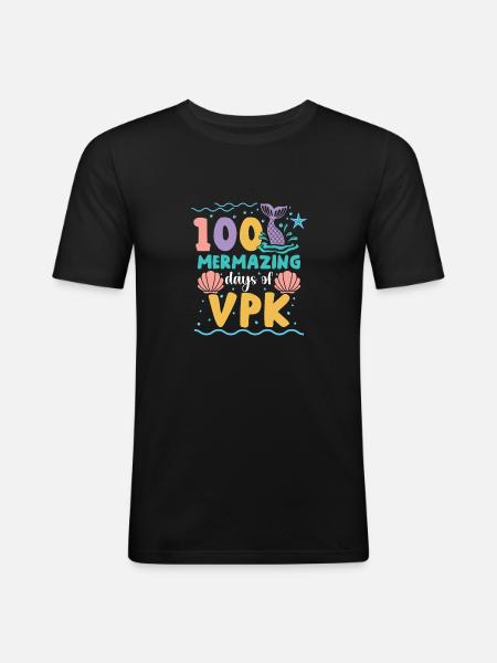 100 Fascinating Days Vpk - Men's Slim Fit T-Shirt - black