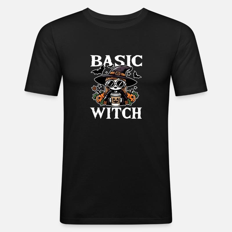 BASIC WITCH - HALLOWEEN GIFT - Men's Slim Fit T-Shirt - black
