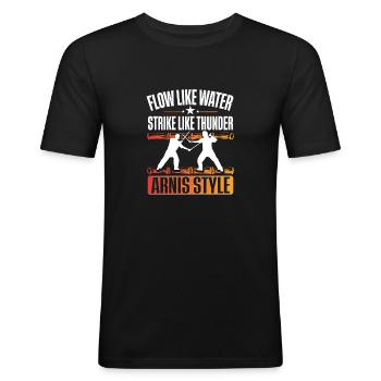 Escrima Arnis Martial Arts - Men's Slim Fit T-Shirt - black - Front - Nik (191cm)