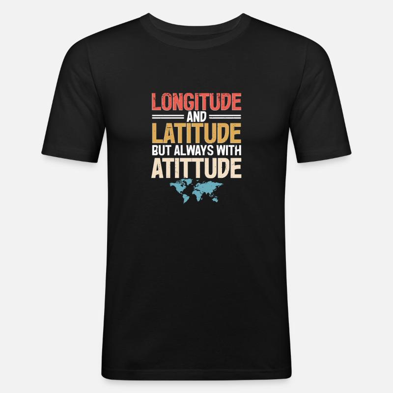 Systèmes d’information géographique - T-shirt près du corps Homme - noir