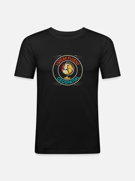Geographic Information Systems Geospatial - Men's Slim Fit T-Shirt - black