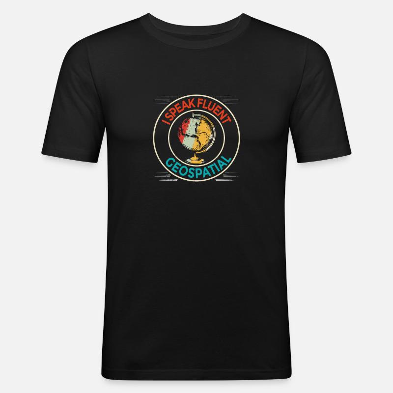 Systèmes d’Information Géographique Géospatial - T-shirt près du corps Homme - noir
