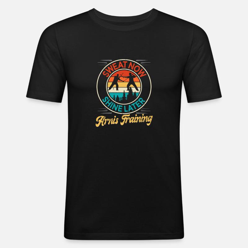 Escrima Arnis Martial Arts - Men's Slim Fit T-Shirt - black