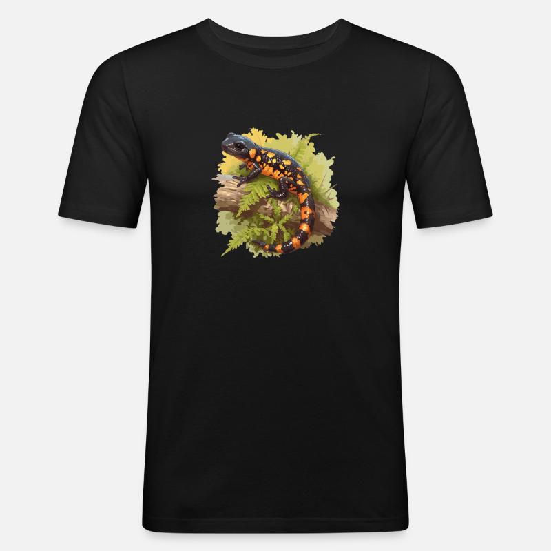 Salamanders Salamander - Männer Slim Fit T-Shirt - Schwarz