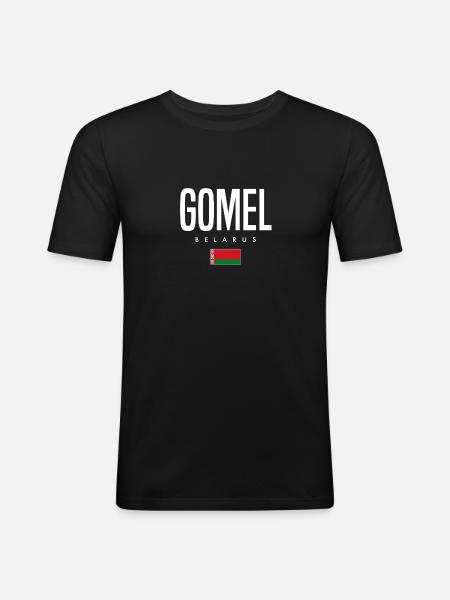 Gomel Belarus Weißrussland - Men's Slim Fit T-Shirt - black