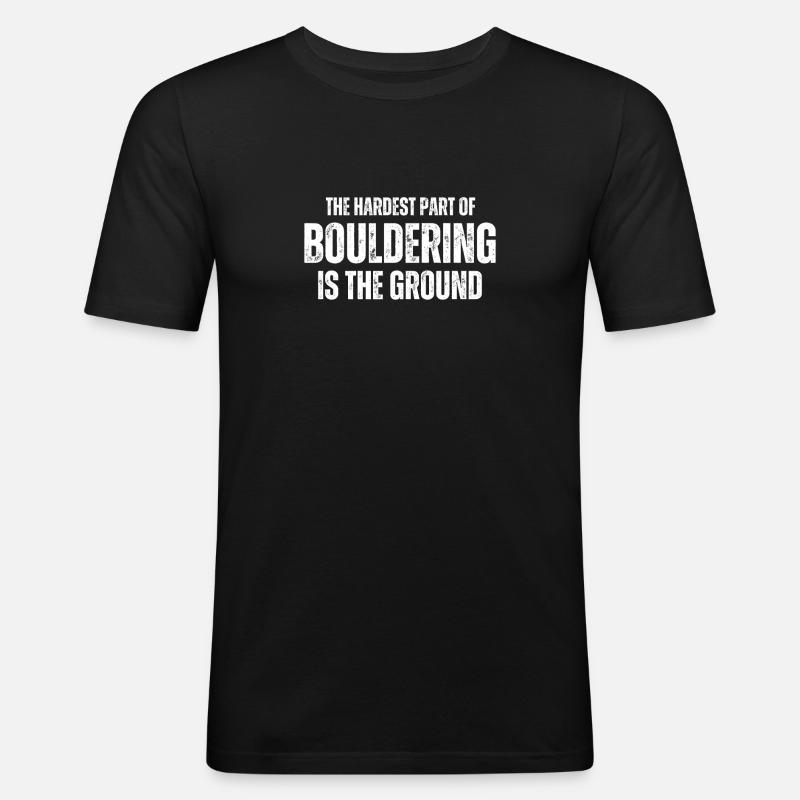 Bouldern Boulderer Boulder - Männer Slim Fit T-Shirt - Schwarz