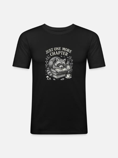 Bookworm : Plus qu’un chapitre - T-shirt près du corps Homme - noir
