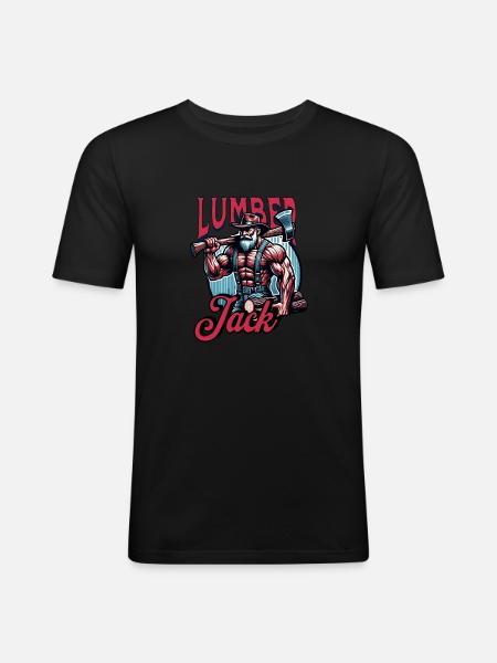 Lumberjack with Axe - Lumberjack - Men's Slim Fit T-Shirt - black