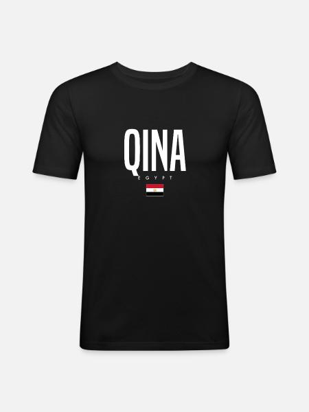Qina Egypt - Men's Slim Fit T-Shirt - black
