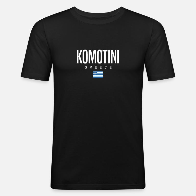 Komotini Grèce - T-shirt près du corps Homme - noir