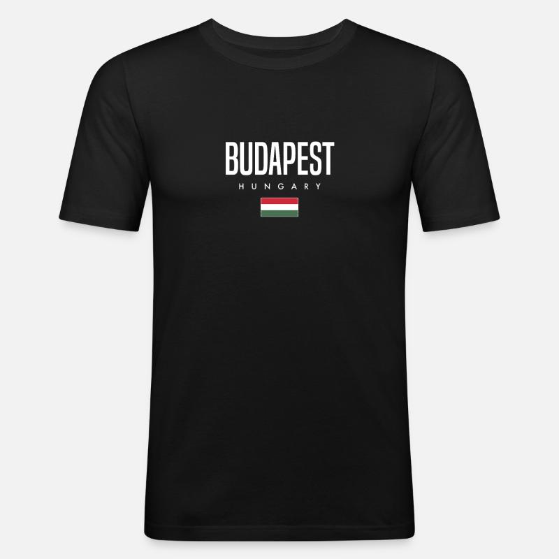 Budapest Ungarn - Männer Slim Fit T-Shirt - Schwarz