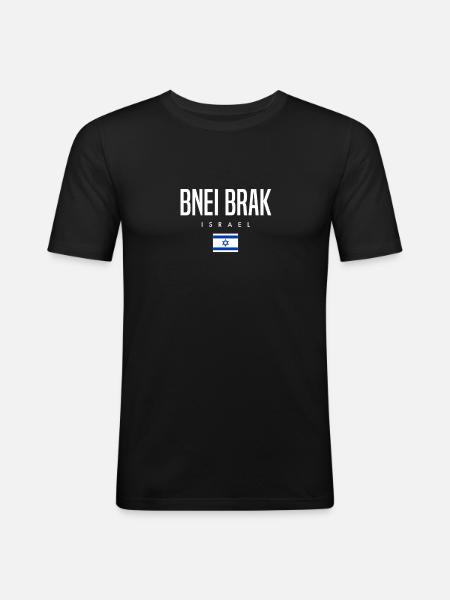 Bnei Brak, Israël - T-shirt près du corps Homme - noir