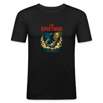 Das Schreckgespenst Lustiger Golfwitz für Golfliebhaber - Männer Slim Fit T-Shirt - Schwarz - Vorne - Nik (191cm)