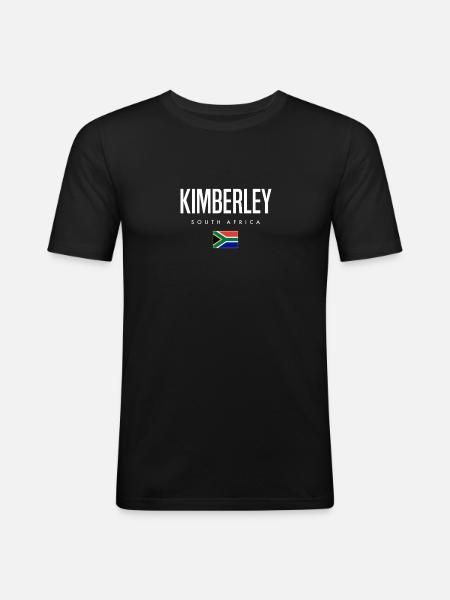 Kimberley, South Africa - Men's Slim Fit T-Shirt - black