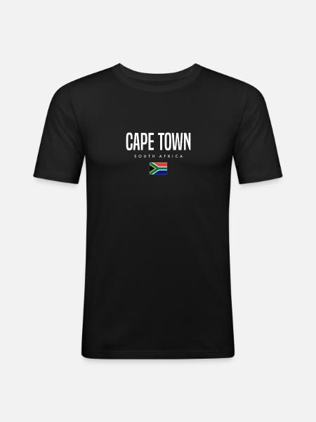Cape Town, South Africa - Men's Slim Fit T-Shirt - black