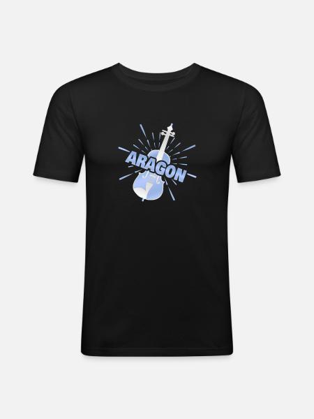Violin Aragon - Men's Slim Fit T-Shirt - black