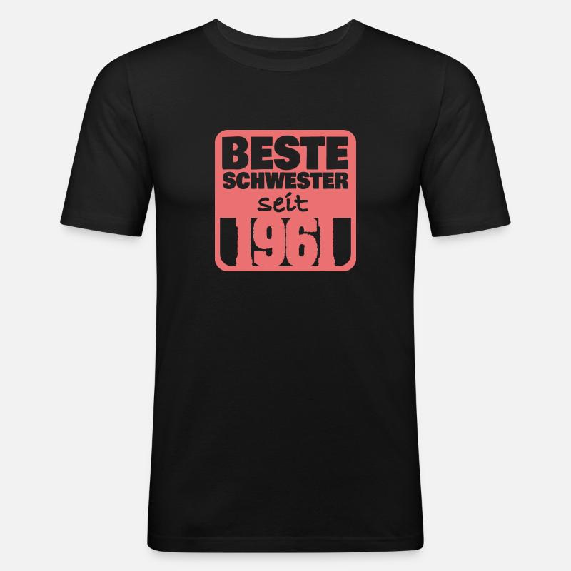 Schwesterchen 1961 - Männer Slim Fit T-Shirt - Schwarz