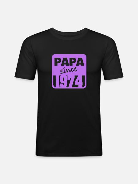 1974 - T-shirt près du corps Homme - noir