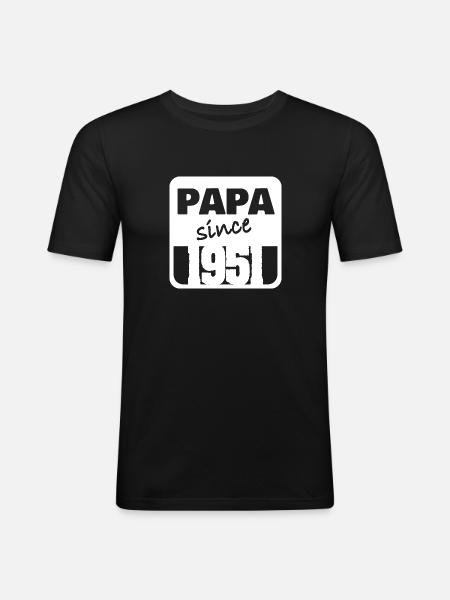1951 - Männer Slim Fit T-Shirt - Schwarz