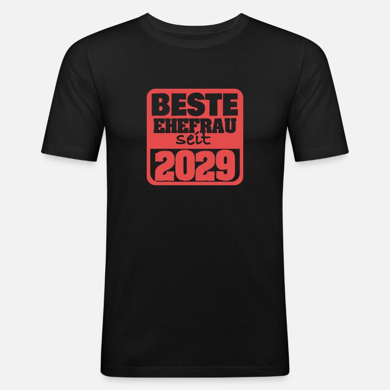 2029 - Männer Slim Fit T-Shirt - Schwarz