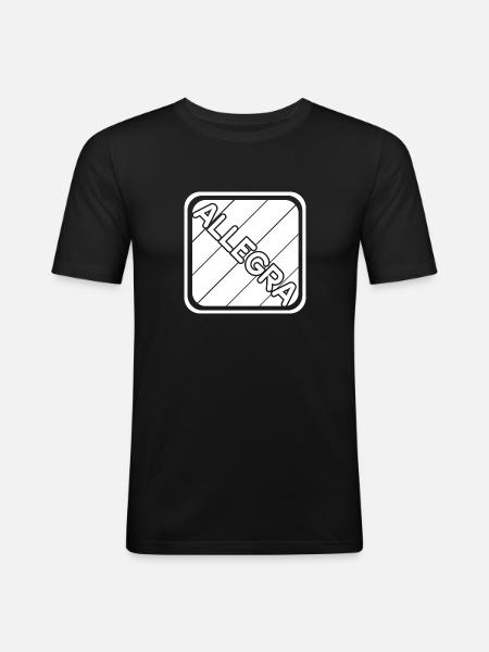 Mädchenname Allegra - Männer Slim Fit T-Shirt - Schwarz