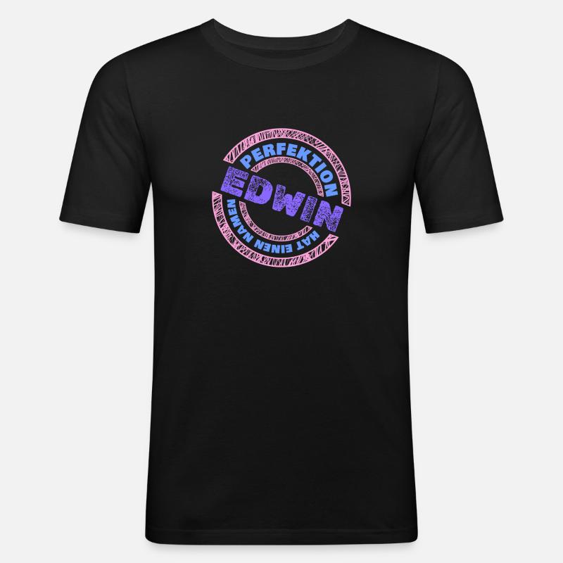 Edwin - Männer Slim Fit T-Shirt - Schwarz