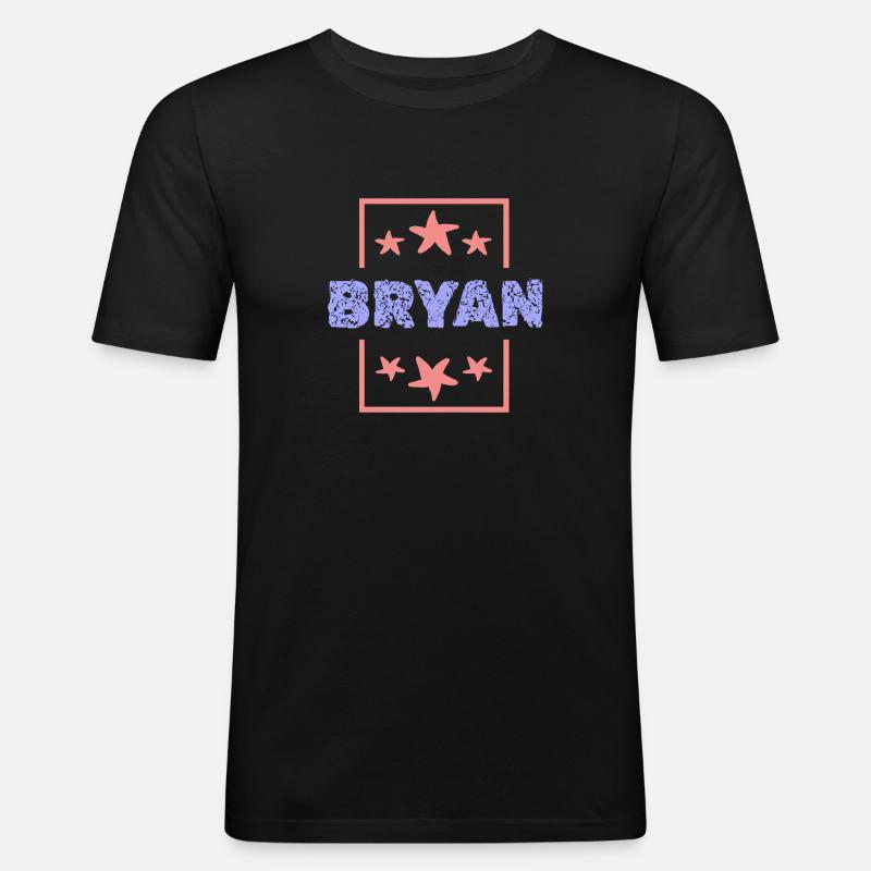 Bryan Bryan - Männer Slim Fit T-Shirt - Schwarz