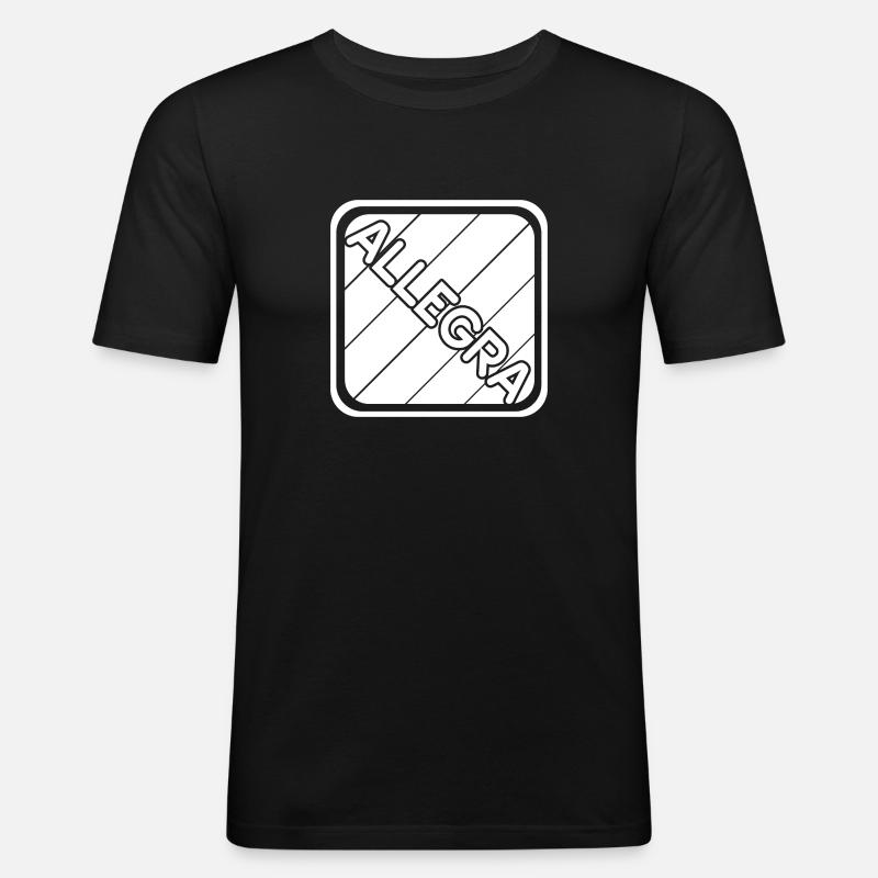 Mädchenname Allegra - Männer Slim Fit T-Shirt - Schwarz