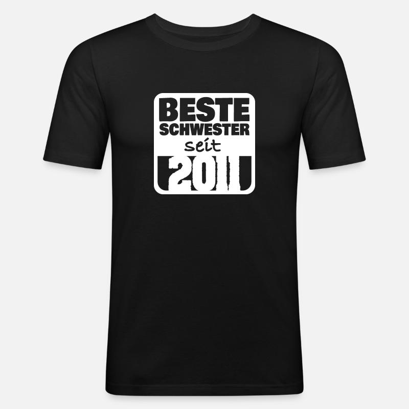 2011 - Männer Slim Fit T-Shirt - Schwarz