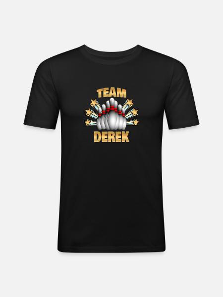 Bowling Derek - Men's Slim Fit T-Shirt - black
