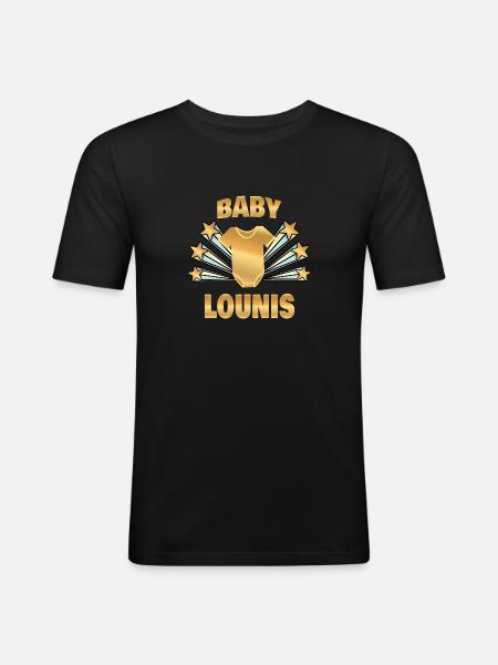 Gift for Lounis - Men's Slim Fit T-Shirt - black