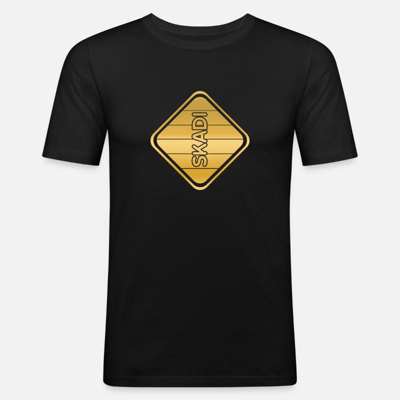 Skadi - Männer Slim Fit T-Shirt - Schwarz