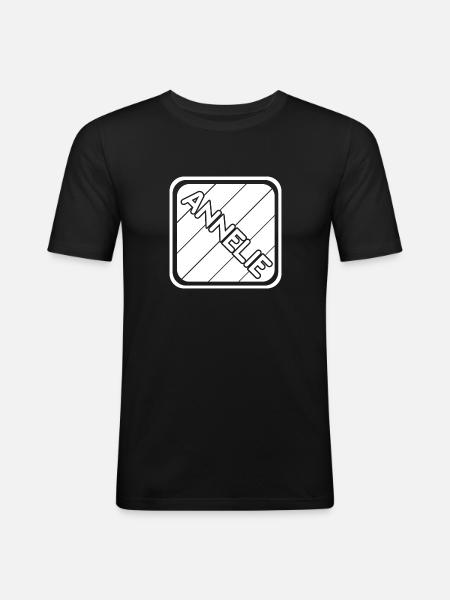 Annelie als Mädchenname - Männer Slim Fit T-Shirt - Schwarz