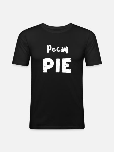 Pecan Pie - Thanksgiving - Men's Slim Fit T-Shirt - black