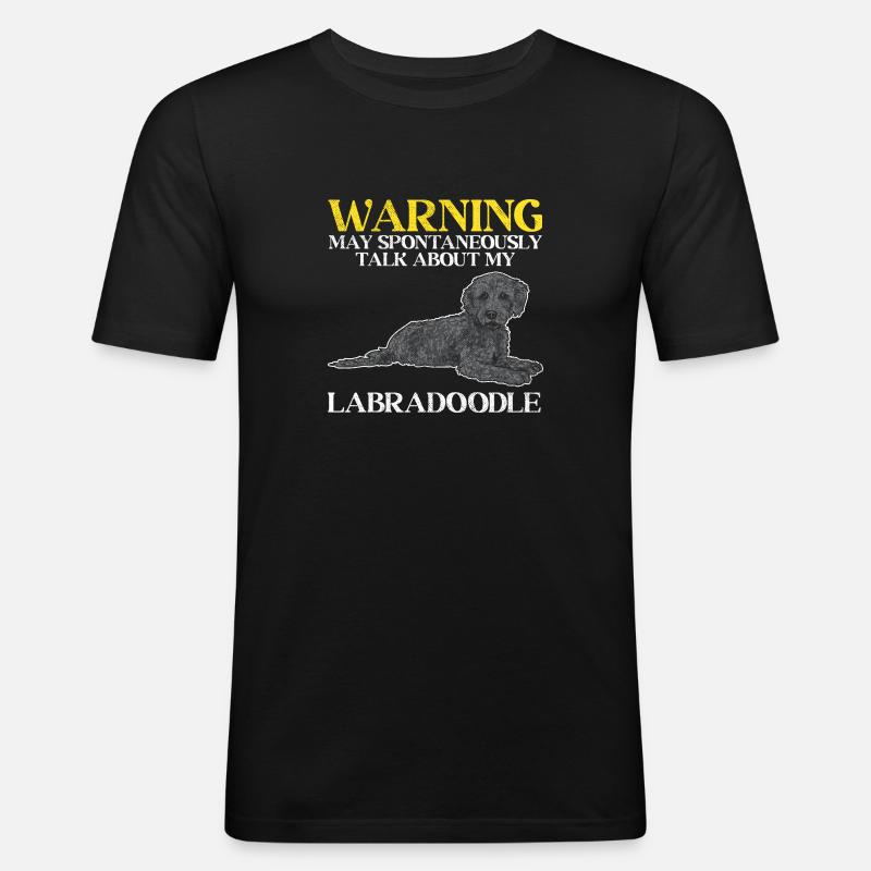 Labradoodle Hund - Männer Slim Fit T-Shirt - Schwarz