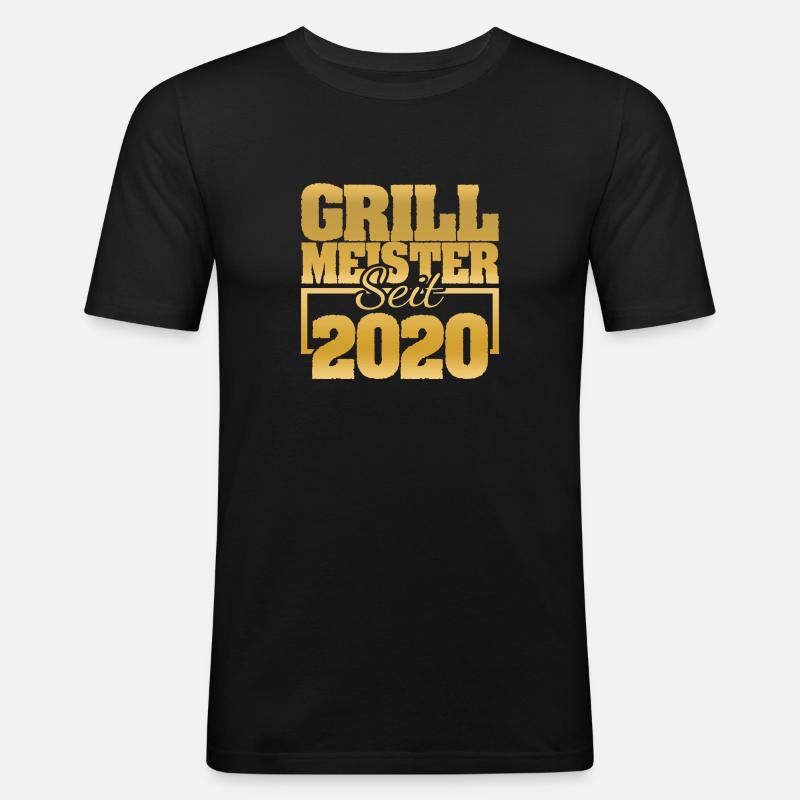 Jahr 2020 - Männer Slim Fit T-Shirt - Schwarz