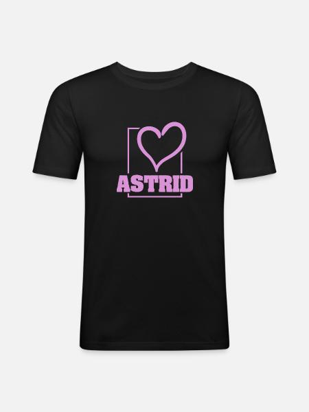 Astrid : Bachelorette - T-shirt près du corps Homme - noir