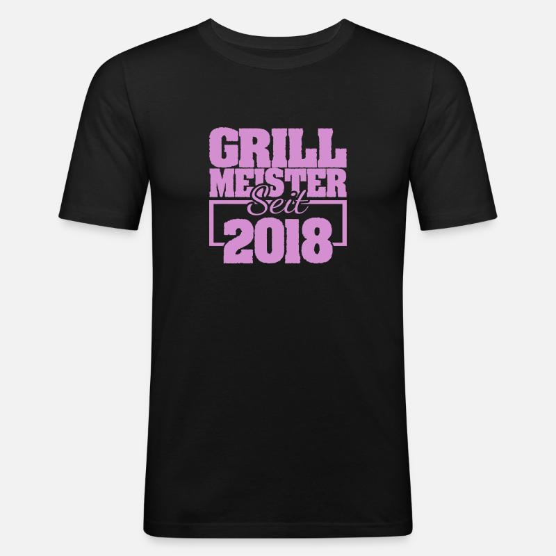 2018 - Männer Slim Fit T-Shirt - Schwarz