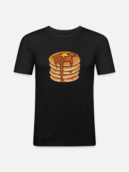 Pancake Breakfast Pancakes - Men's Slim Fit T-Shirt - black