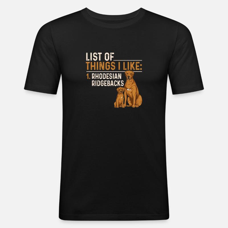 Rhodesian Ridgeback Hund - Männer Slim Fit T-Shirt - Schwarz
