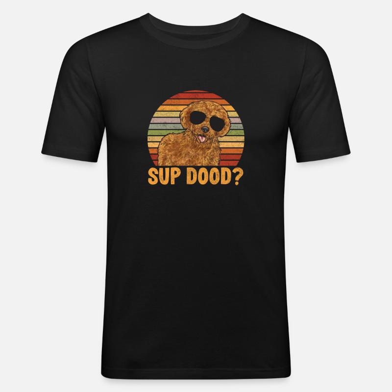 Labradoodle Hund - Männer Slim Fit T-Shirt - Schwarz