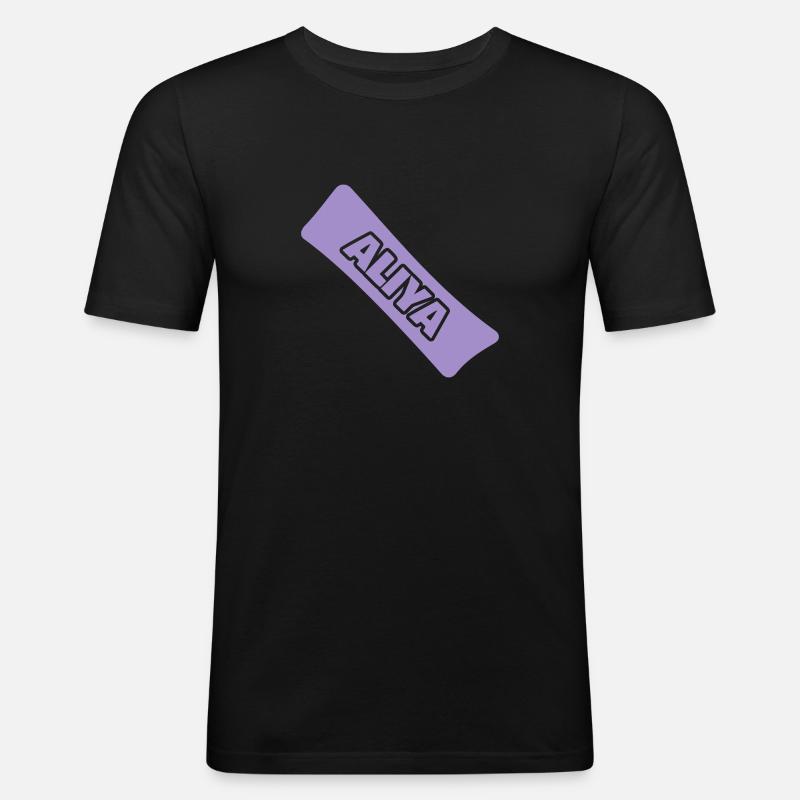 Geburt Aliya - Männer Slim Fit T-Shirt - Schwarz
