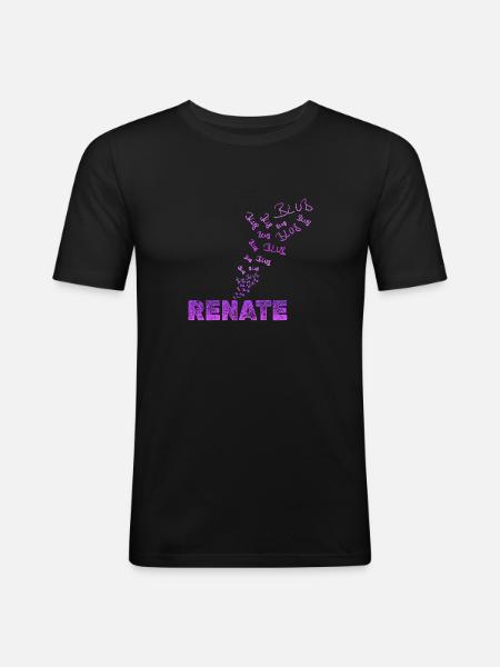Spaß Renate - Männer Slim Fit T-Shirt - Schwarz