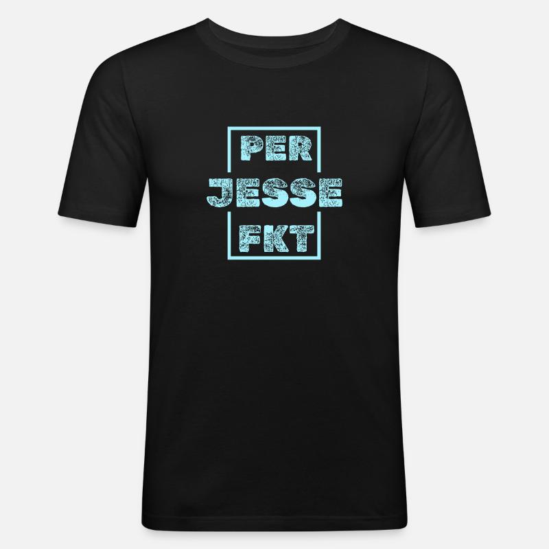 Jesse Jesse - Männer Slim Fit T-Shirt - Schwarz