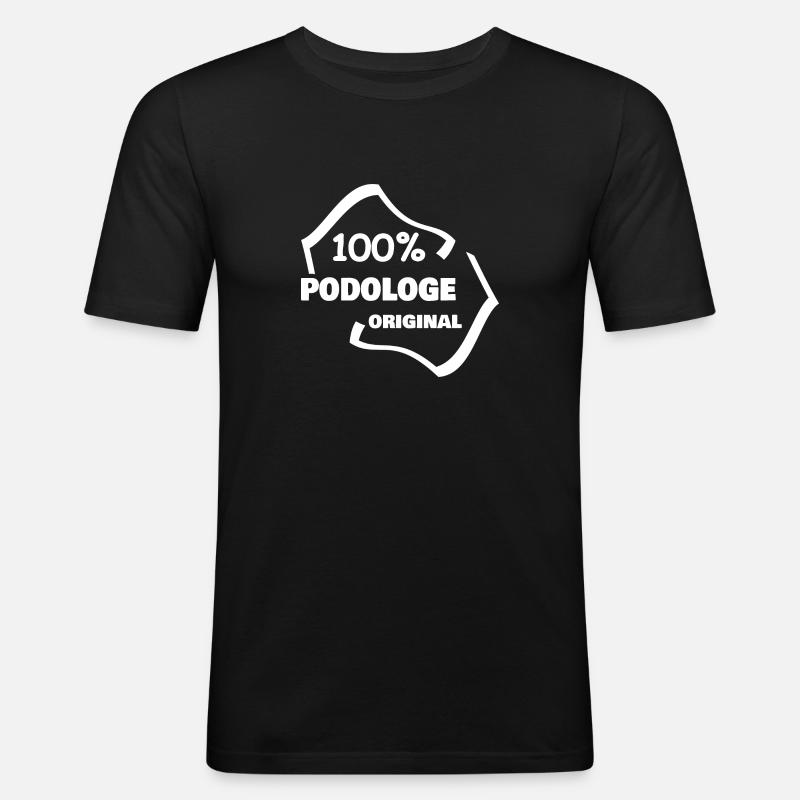 Beruf Podologe - Männer Slim Fit T-Shirt - Schwarz