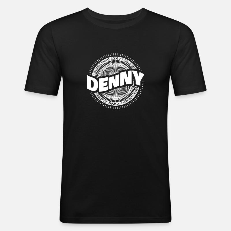 Denny als Geschenkidee - Männer Slim Fit T-Shirt - Schwarz